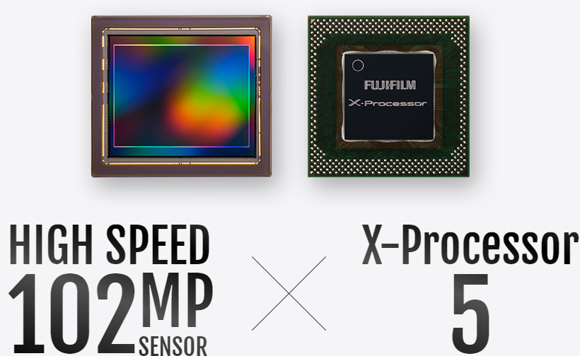 HIGH SPEED 102 MP SENSOR x X-Processor 5